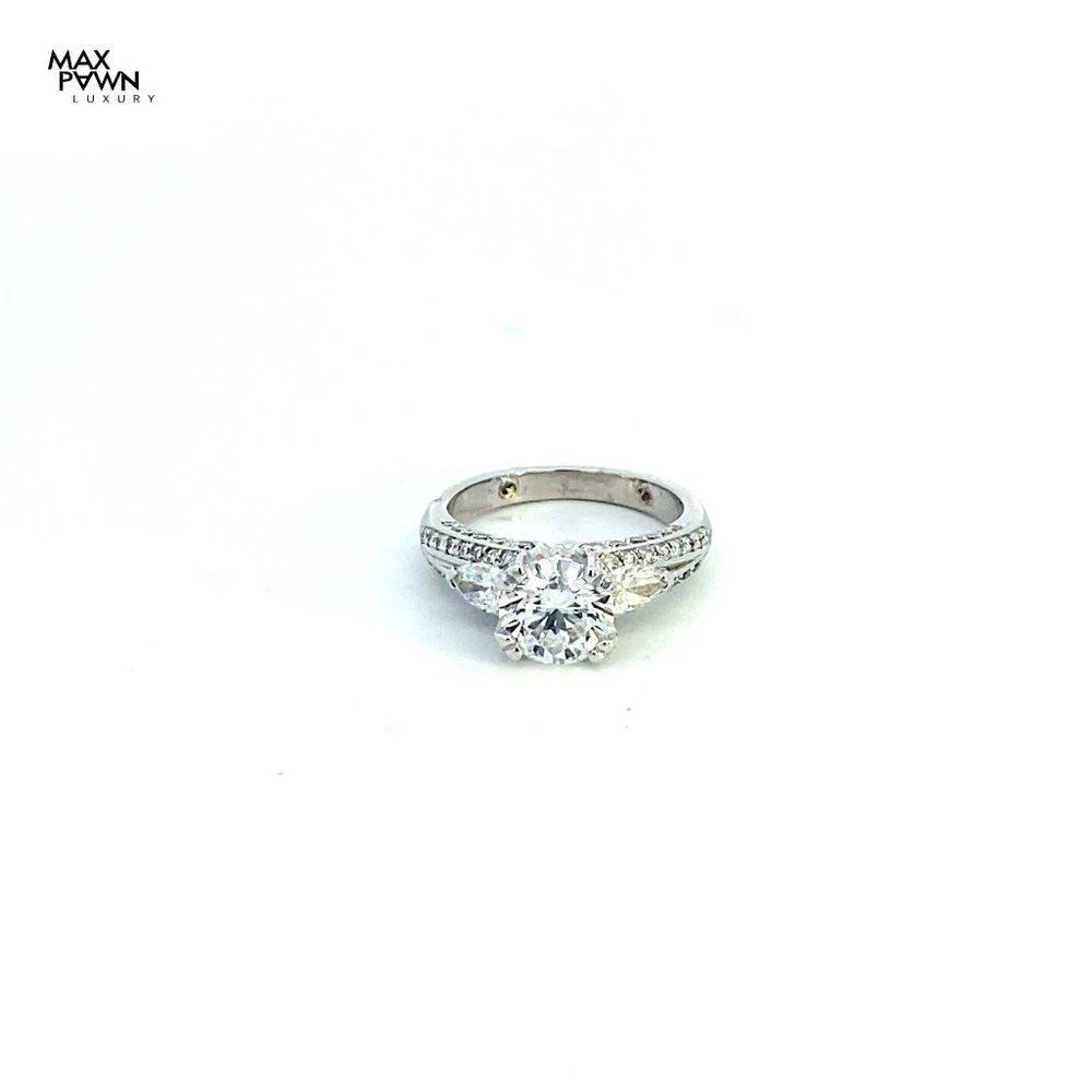 Lady's 1.63cts Platinum LAB Diamond Ring 8.15GRMS F/SI1 144010001887/LSRZ/DEC